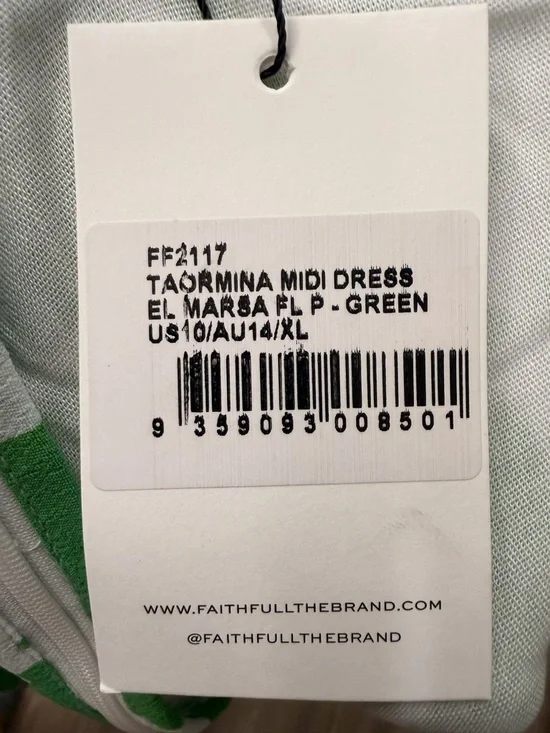 Faithfull the Brand Taormina Midi Dress Women's XL Crepe Resortwear Vacation - Picture 7 of 12